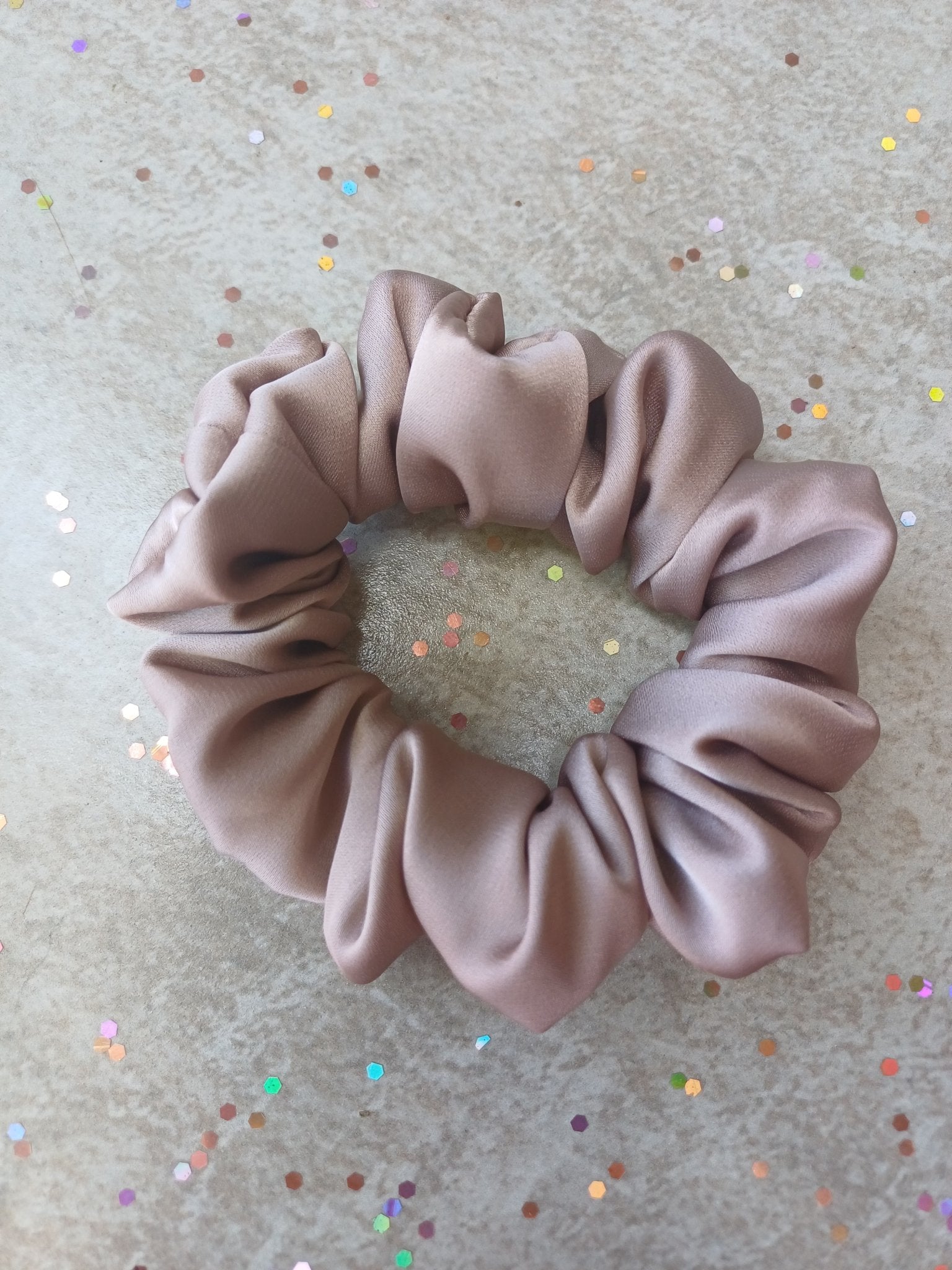 Dusty Pink Satin Scrunchie